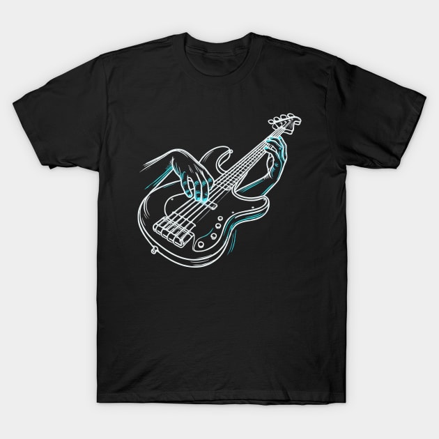 Neon Bass-Man T-Shirt by Blended Designs